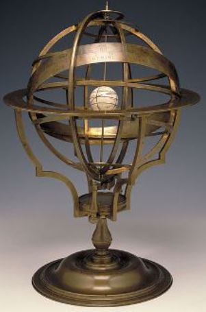 Esfera armilar, instrumento de navegacin usado por los descubridores portugueses.